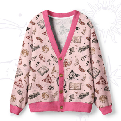 Purplehecate Witchcraft Study Ugly Cardigan Sweaters