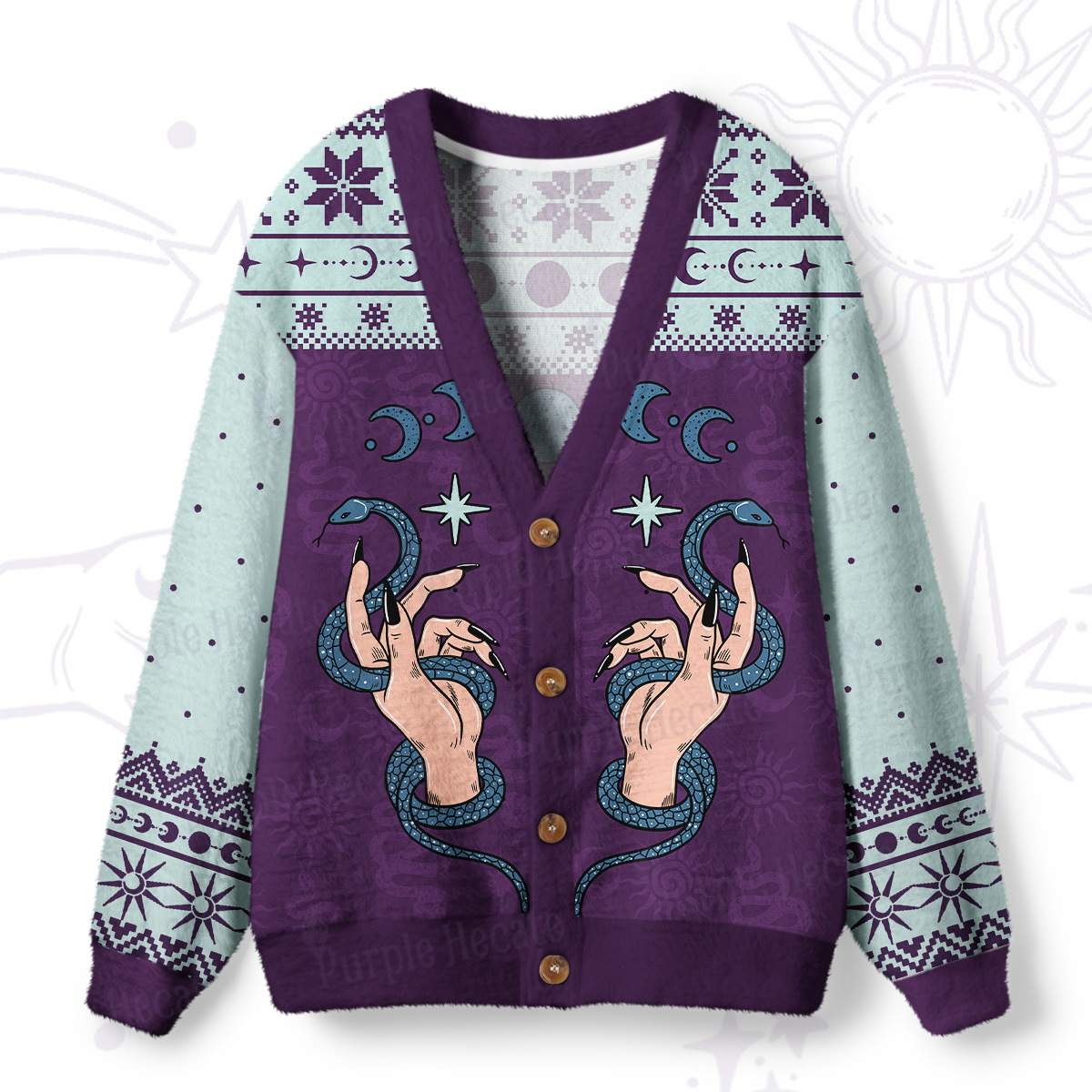 Purplehecate Stay Weird Ugly Cardigan Sweaters