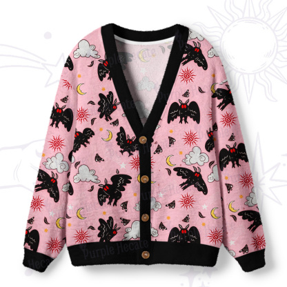 Purplehecate Cryptid Mothman Ugly Cardigan Sweaters