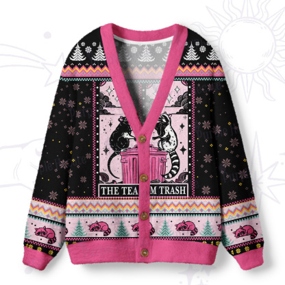 Purplehecate The Team Trash Opossum Tarot Ugly Cardigan Sweaters