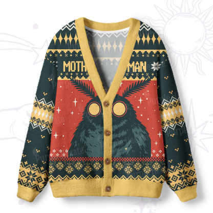 Purplehecate Mothman Eating Soup Ugly Cardigan Sweaters