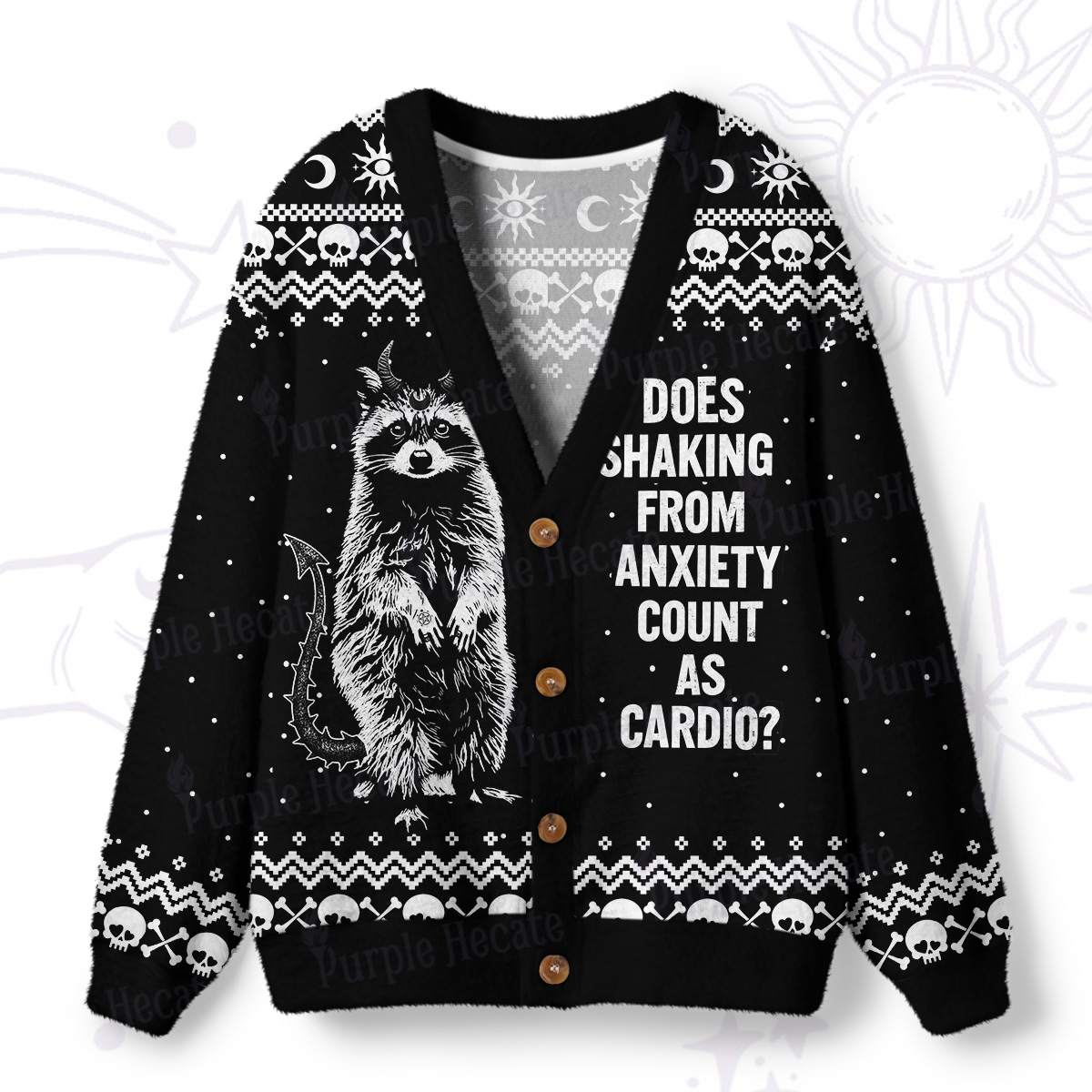 Purplehecate Does Shaking From Anxiety Count As Cardio Ugly Cardigan Sweaters
