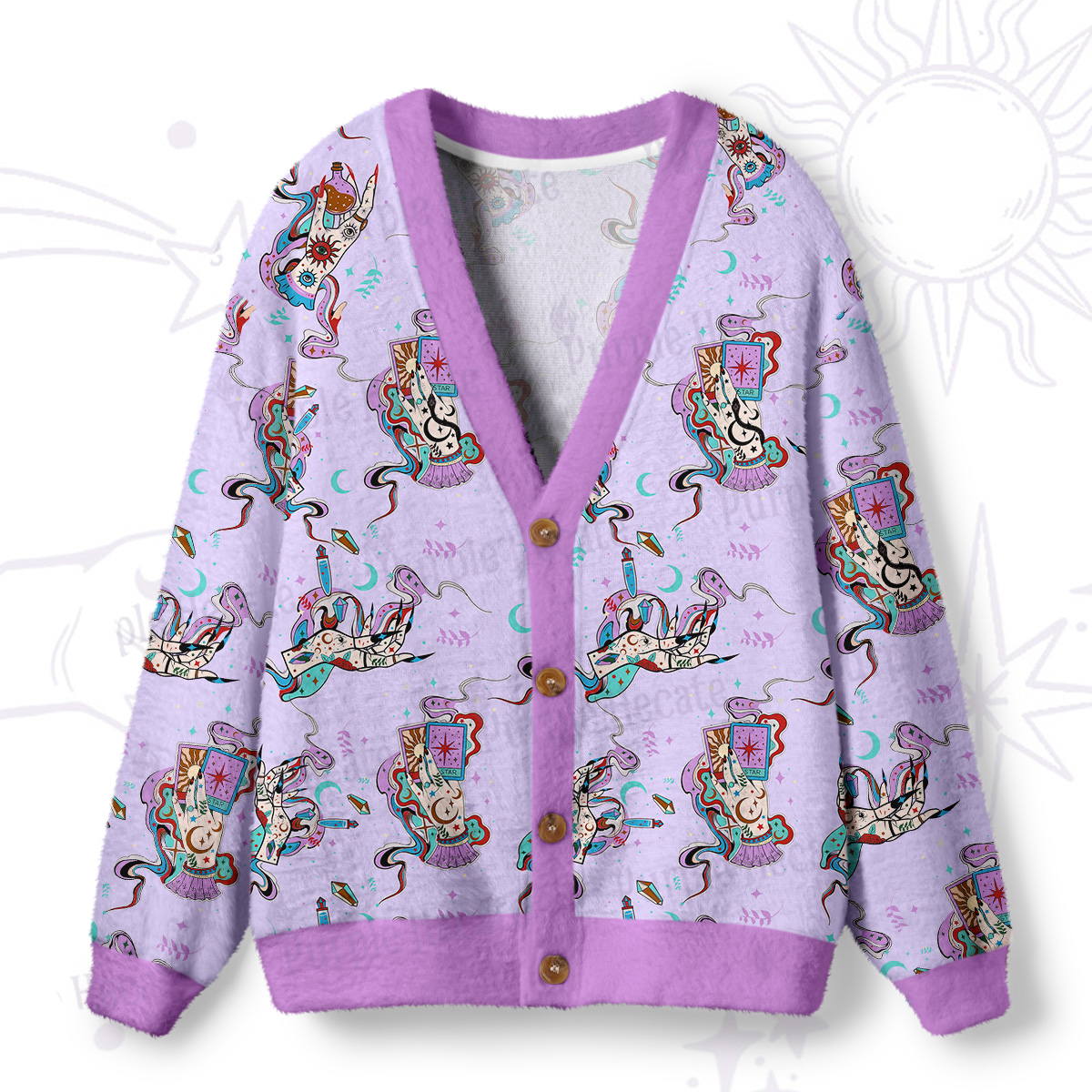 Purplehecate Astrological Secrets Ugly Cardigan Sweaters