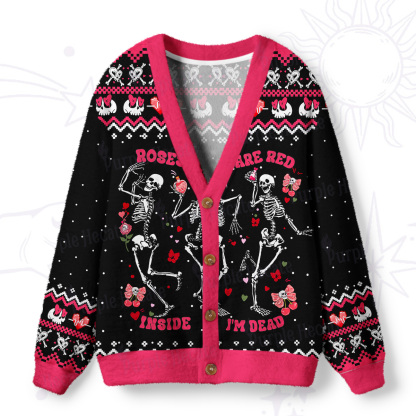 Purplehecate Roses Are Red Inside I'm Dead Ugly Cardigan Sweaters