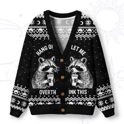 Purplehecate Hang On, Let Me Overthink This Ugly Cardigan Sweaters