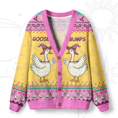 Purplehecate Goose Bumps Ugly Cardigan Sweaters