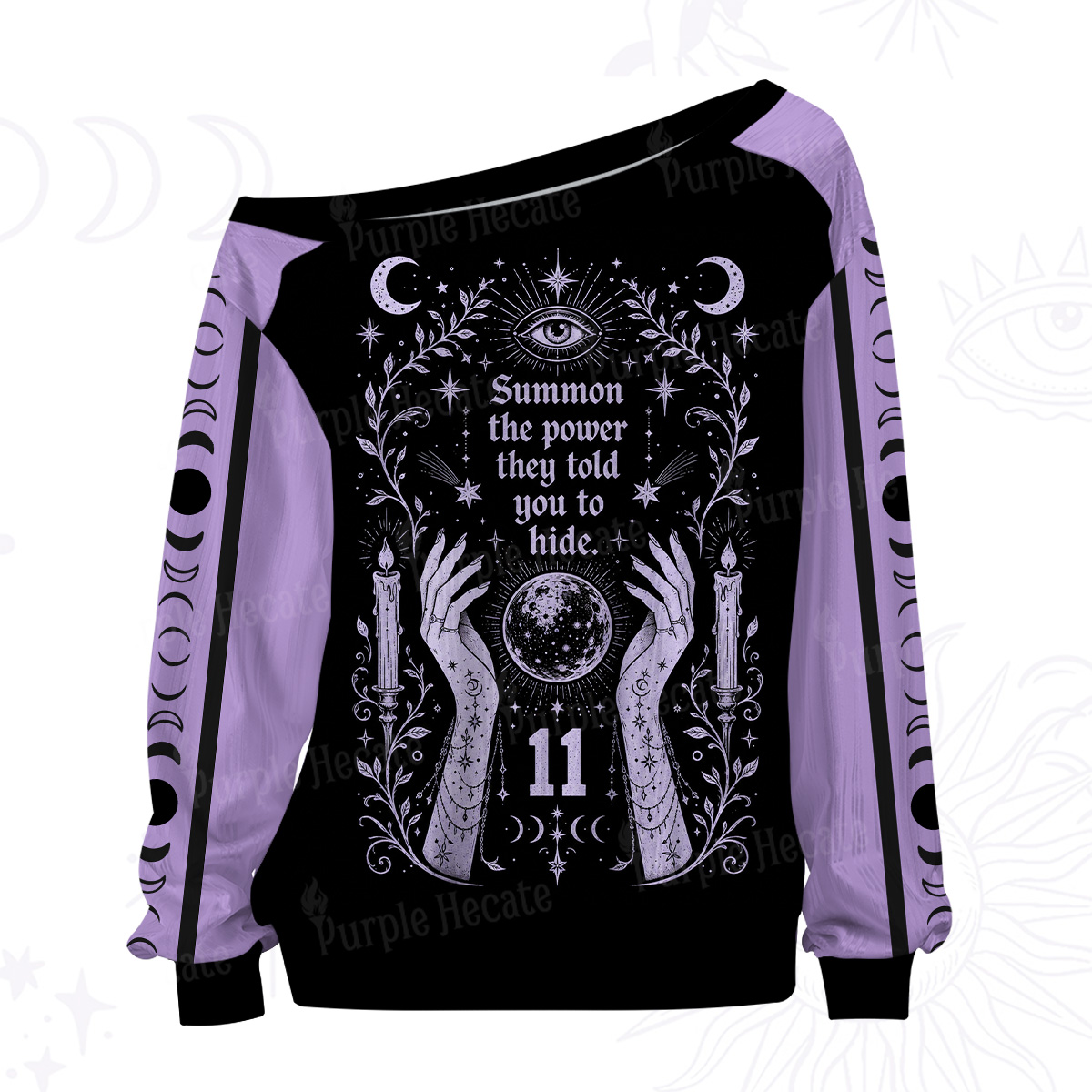 Purplehecate Summon The Power Off The Shoulder Graphic Jersey
