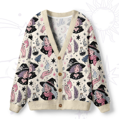 Purplehecate Witch Story Ugly Cardigan Sweaters