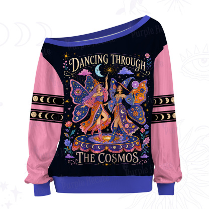 Purplehecate Dancing Through the Cosmos Off The Shoulder Graphic Jersey
