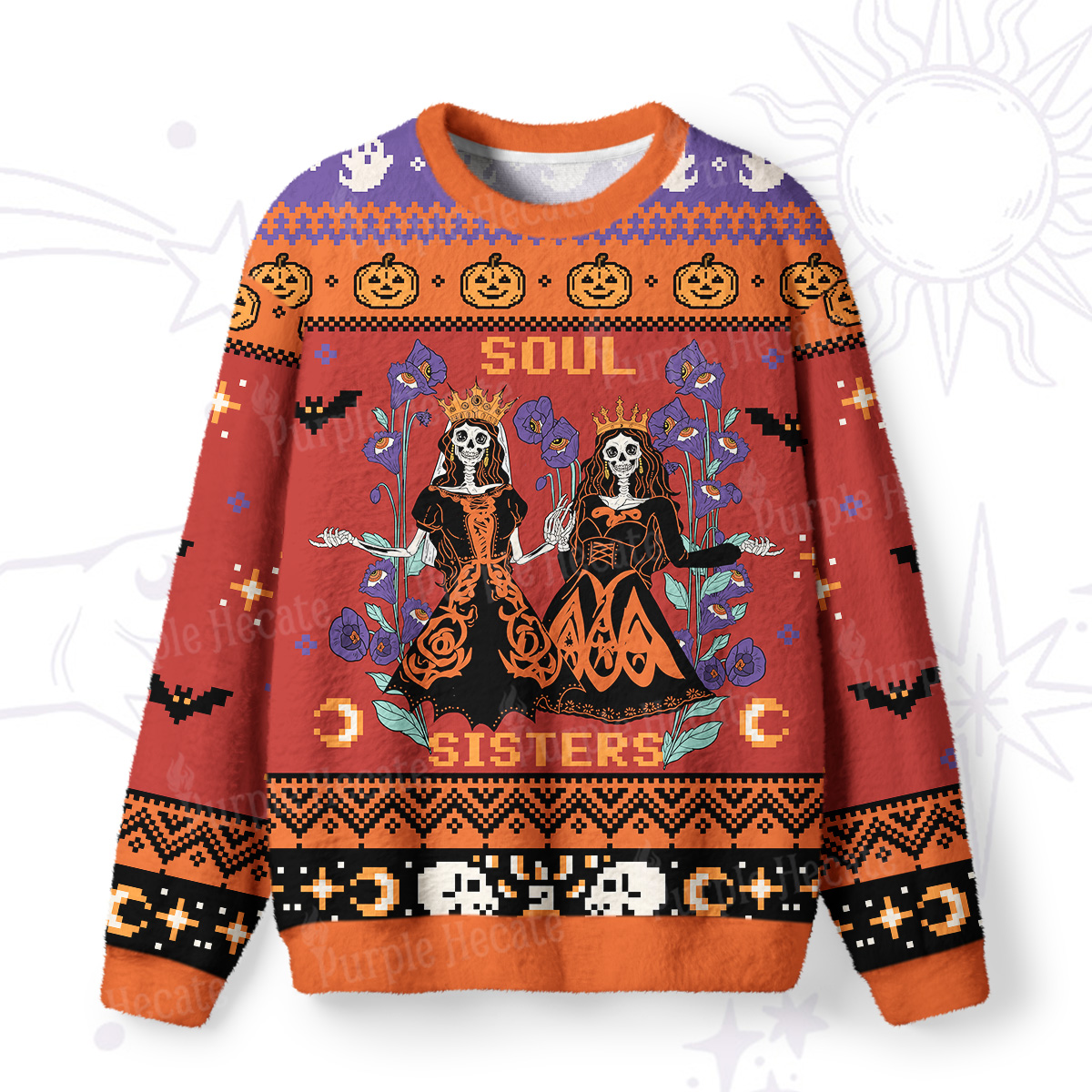 Purplehecate Soul Sister Ugly Halloween Sweatshirts