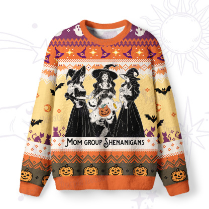 Purplehecate Mom Group Shenanigans Ugly Halloween Sweatshirts