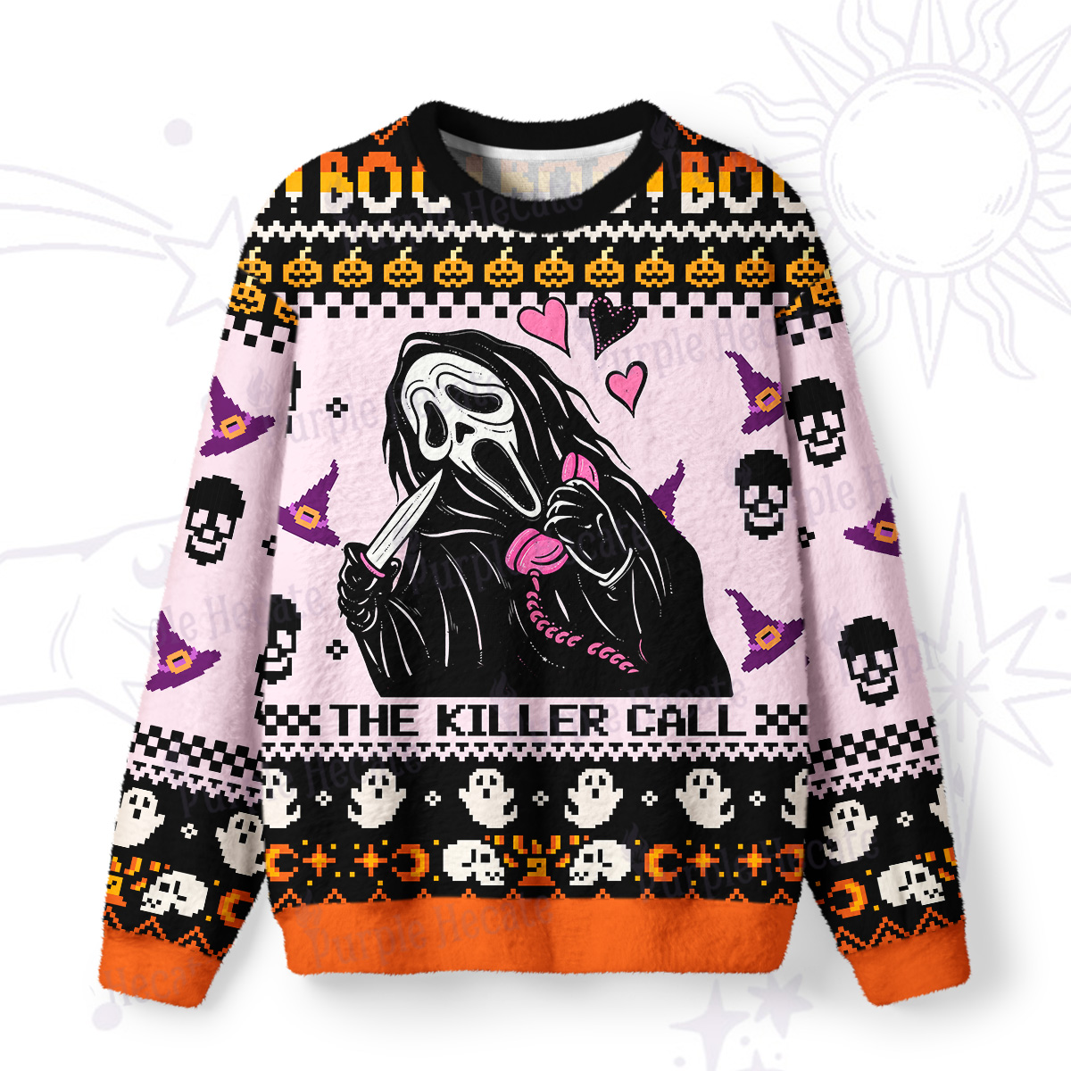 Purplehecate The Killer Call Ugly Halloween Sweatshirts