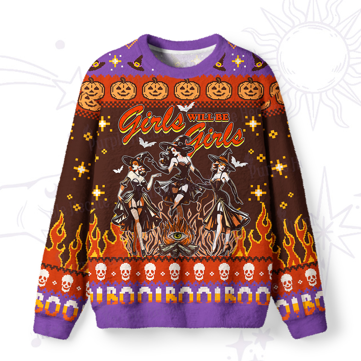 Purplehecate Girls Will Be Girls Ugly Halloween Sweatshirts