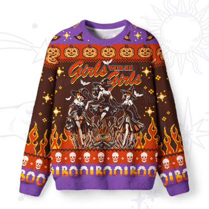 Purplehecate Girls Will Be Girls Ugly Halloween Sweatshirts