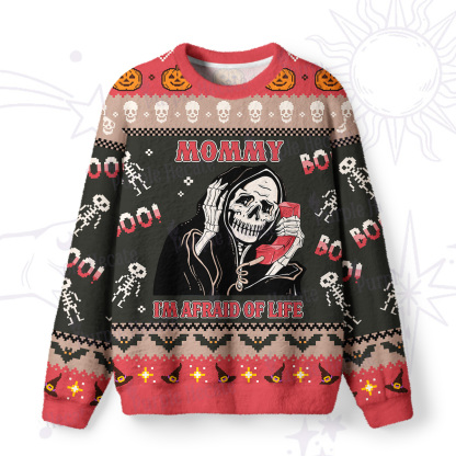 Purplehecate The Mommy I'm Afraid Of Life Ugly Halloween Sweatshirts