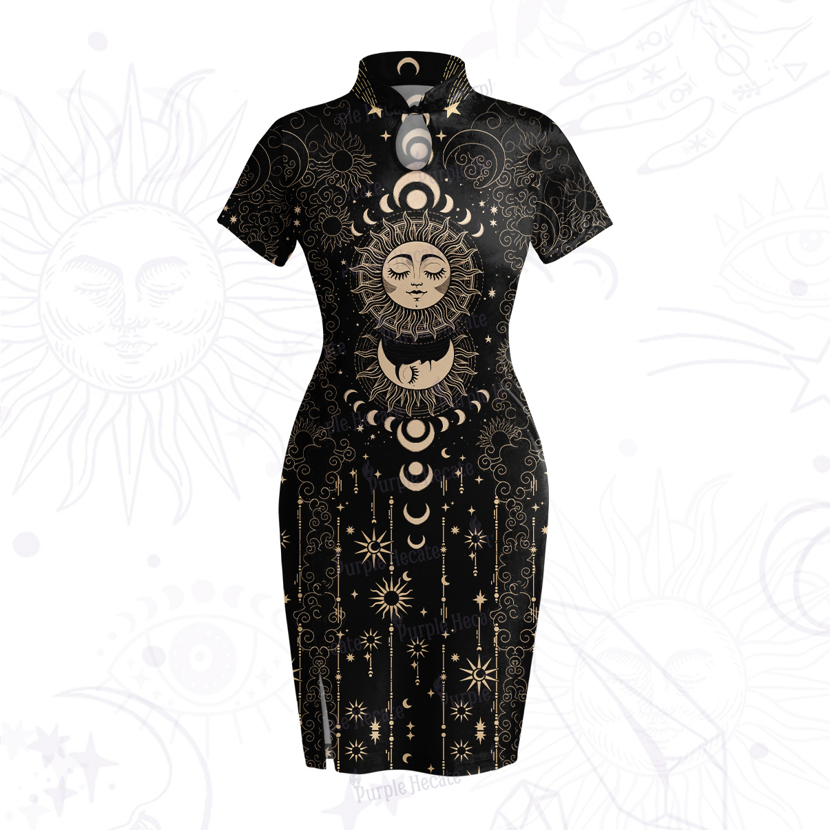 Purplehecate Lunar Eclipse Velvet Bodycon Dress