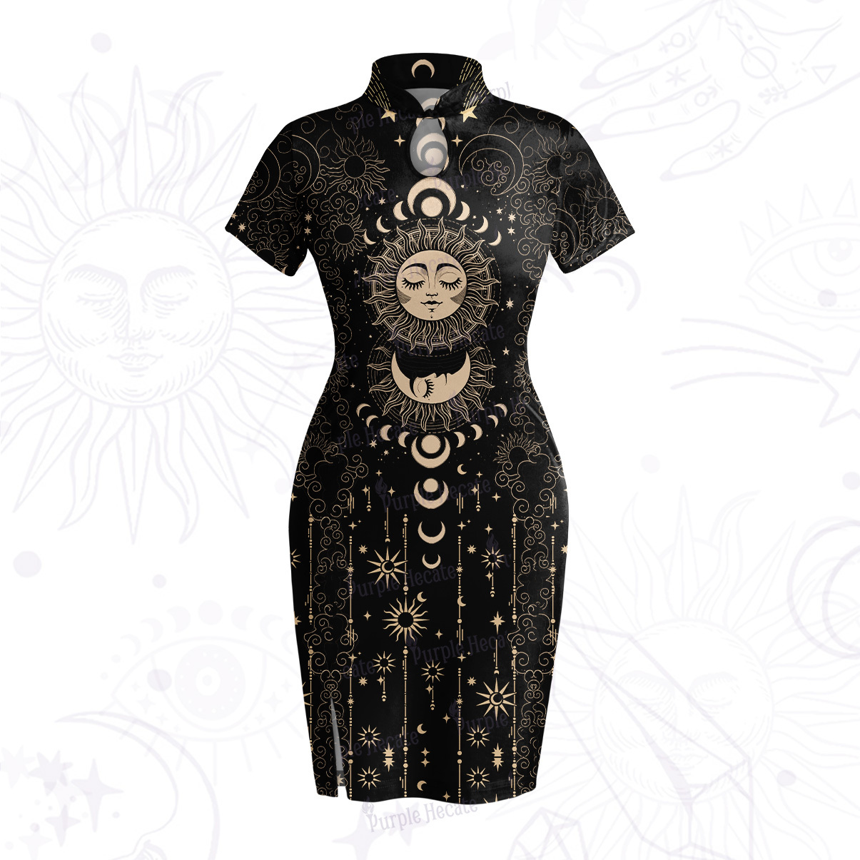 Purplehecate Lunar Eclipse Velvet Bodycon Dress