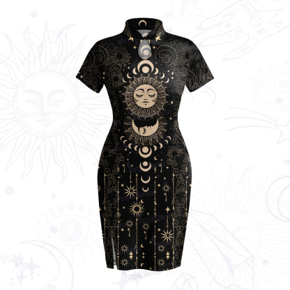 Purplehecate Lunar Eclipse Velvet Bodycon Dress