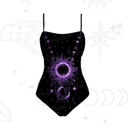 Purplehecate Radiance Of Sun And Moon Slim-Strap Swimsuit