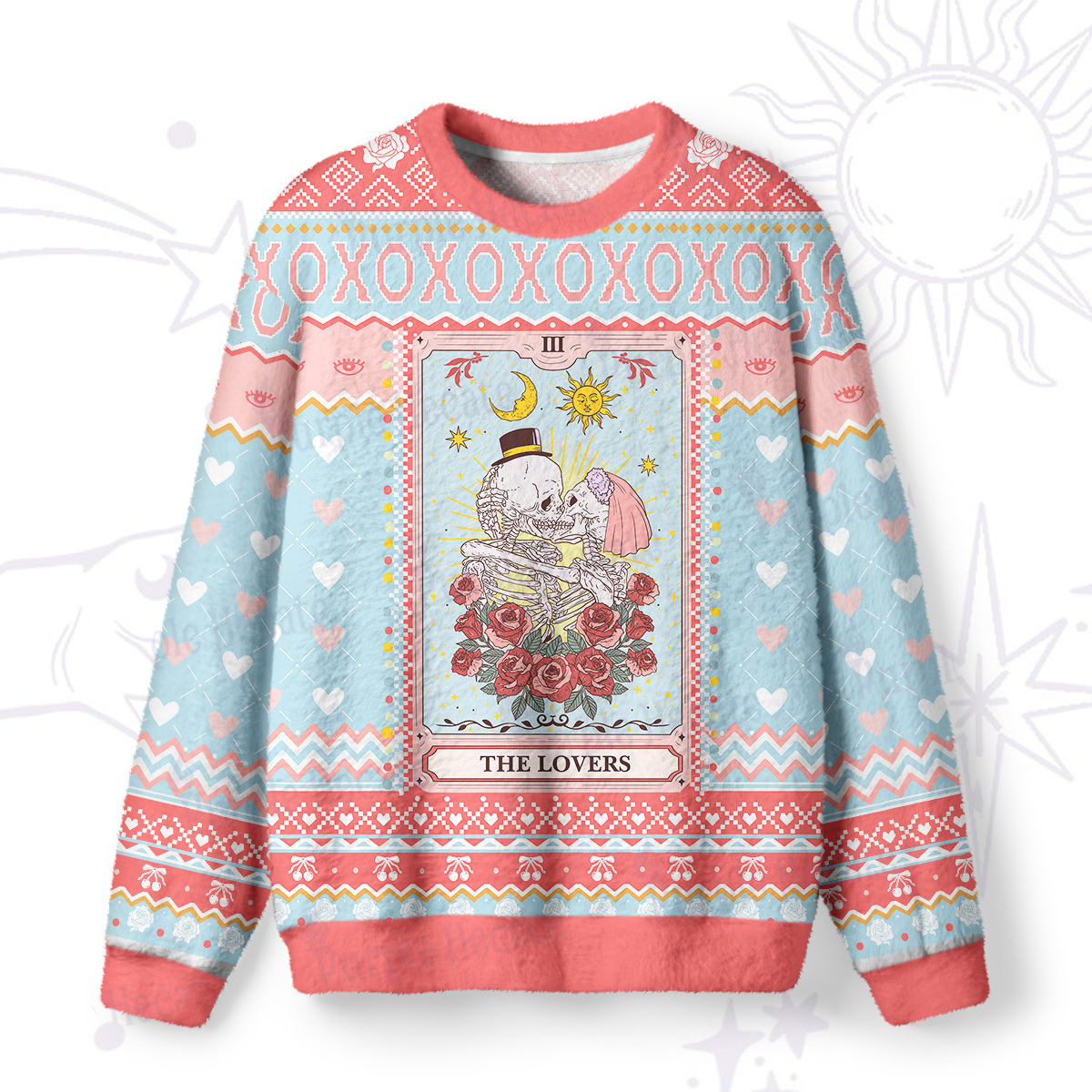 Magic Purplehecate The Lover Tarot Ugly Valentine Sweatshirt
