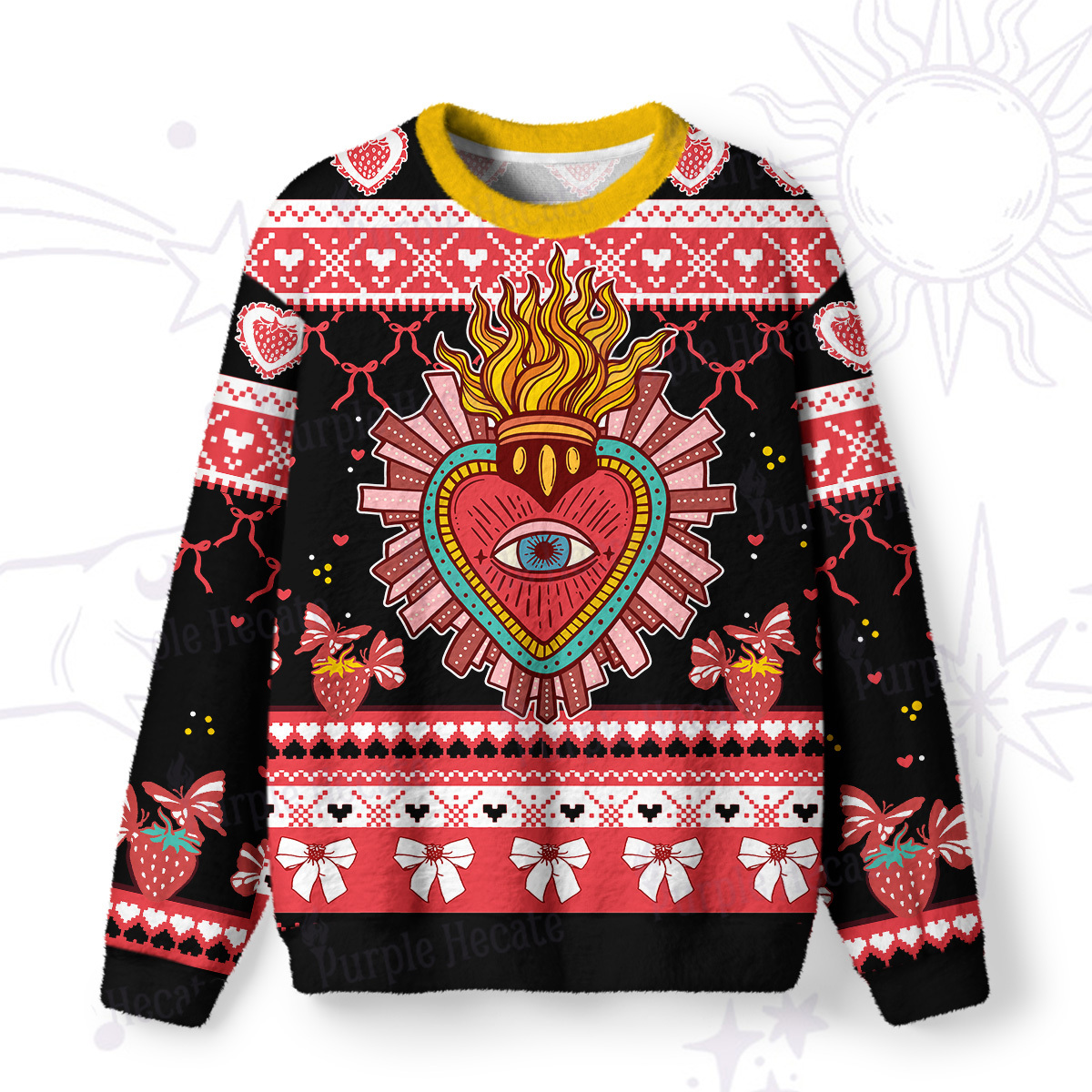 Magic Purplehecate Sacred Heart Ugly Valentine Sweatshirt