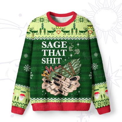 Purplehecate Smudge That Shit Ugly Christmas Sweatshirts