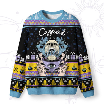 Purplehecate Caffiend Ugly Christmas Sweatshirts