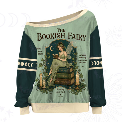Purplehecate The Bookish Fairy Off The Shoulder Graphic Jersey