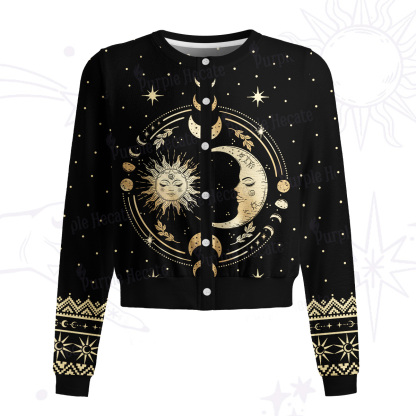 Purplehecate Celestial Sun and Moon Knit Cardigan