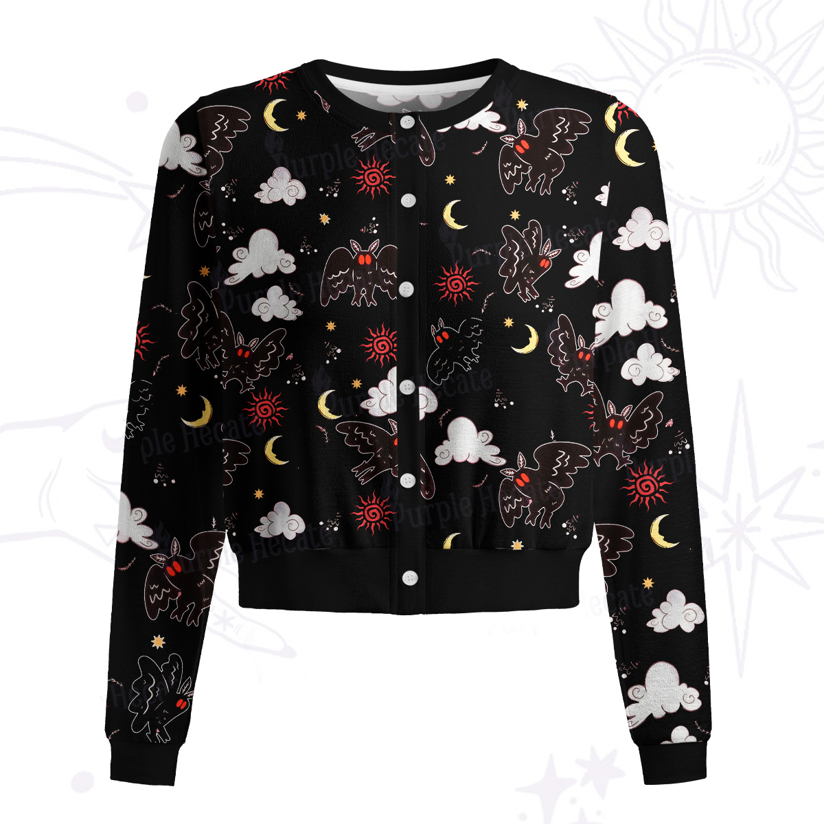 Purplehecate Cryptid Mothman Knit Cardigan