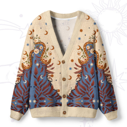 Purplehecate Celestial Ascension Ugly Cardigan Sweaters