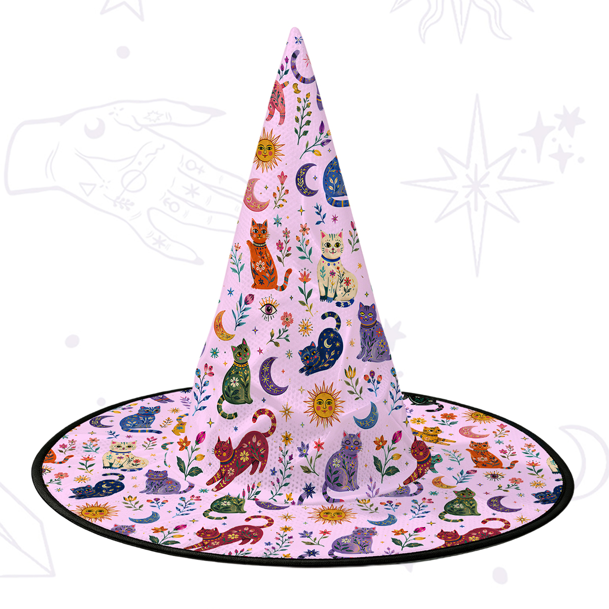 Purplehecate Rainbow Magic Cats Witch Hat