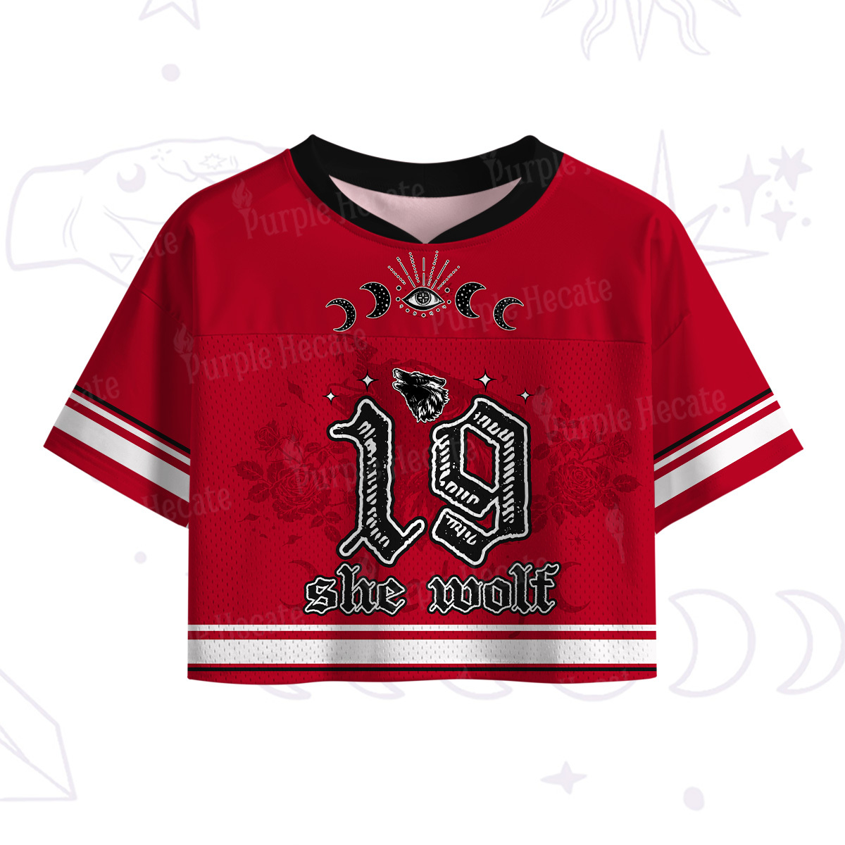 Purplehecate She Wolf Crop Sports Jersey