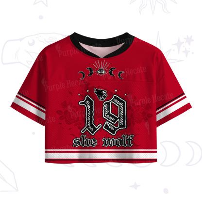 Purplehecate She Wolf Crop Sports Jersey