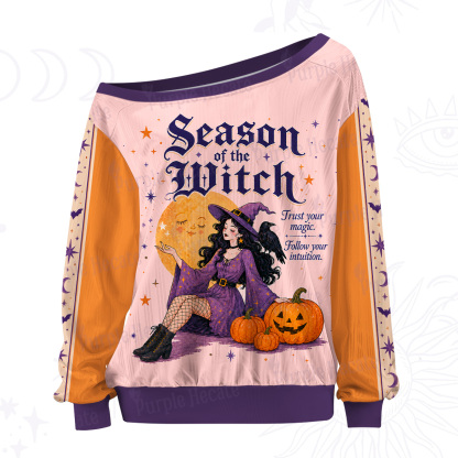 Purplehecate Season of the Witch Off The Shoulder Graphic Jersey