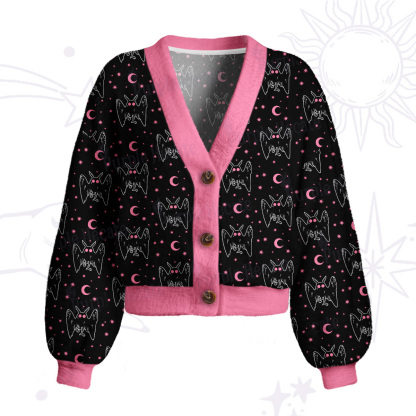 Purplehecate Witchy Mothman Night Cardigan Sweaters