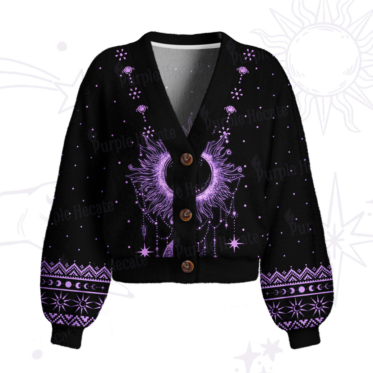 Purplehecate Radiance Of Sun And Moon Cardigan Sweaters