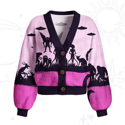 Purplehecate Alien Lake Monster Encounter Cardigan Sweaters