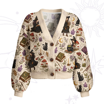 Purplehecate Herbal Witch Cardigan Sweaters