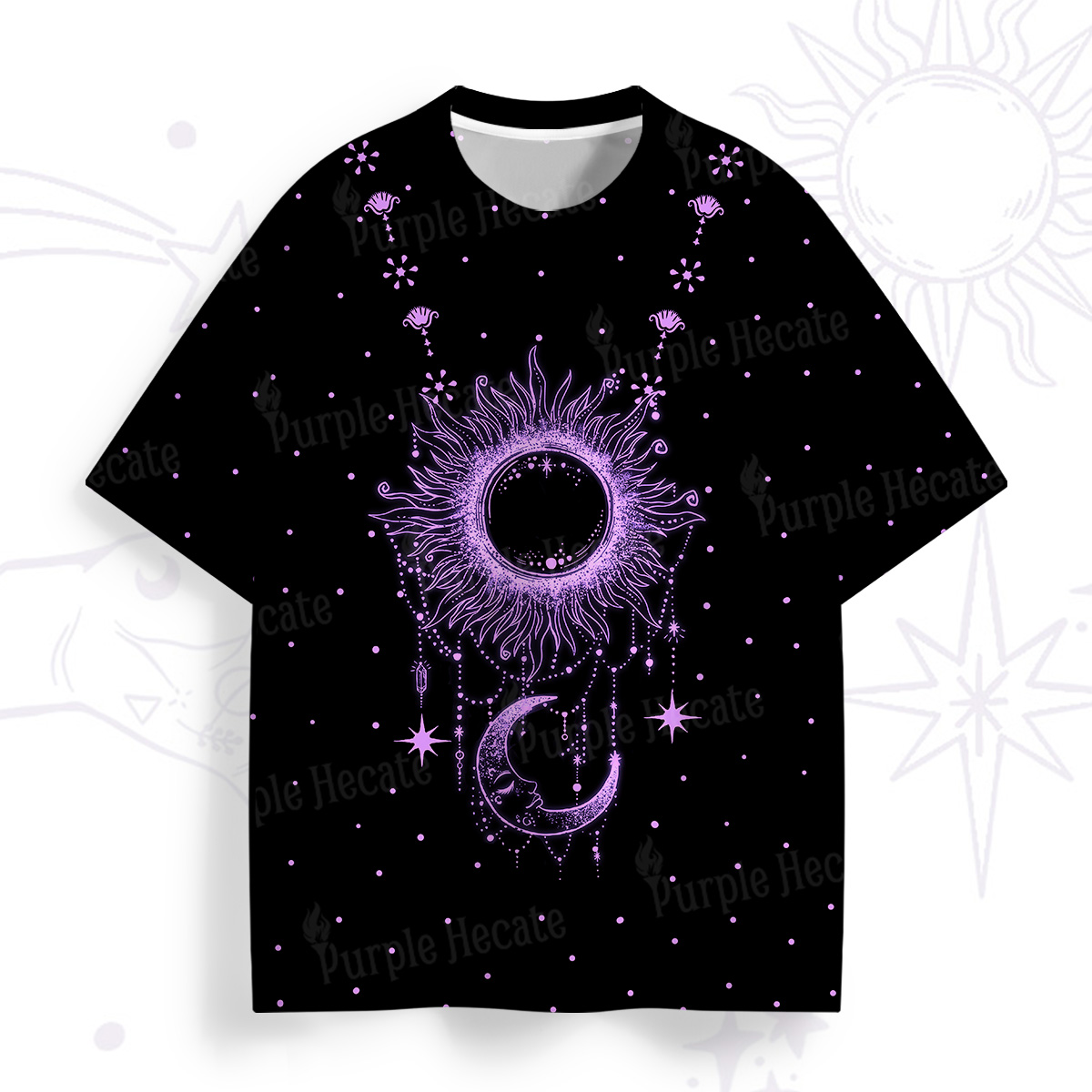 Purplehecate Radiance Of Sun And Moon All Over Print T-Shirt