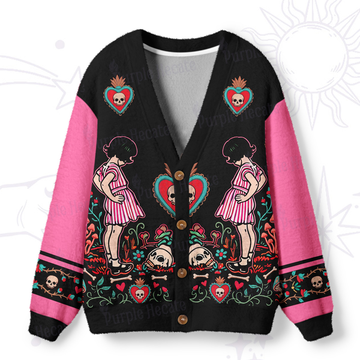 Purplehecate Compost Your Enemies Ugly Cardigan Sweaters