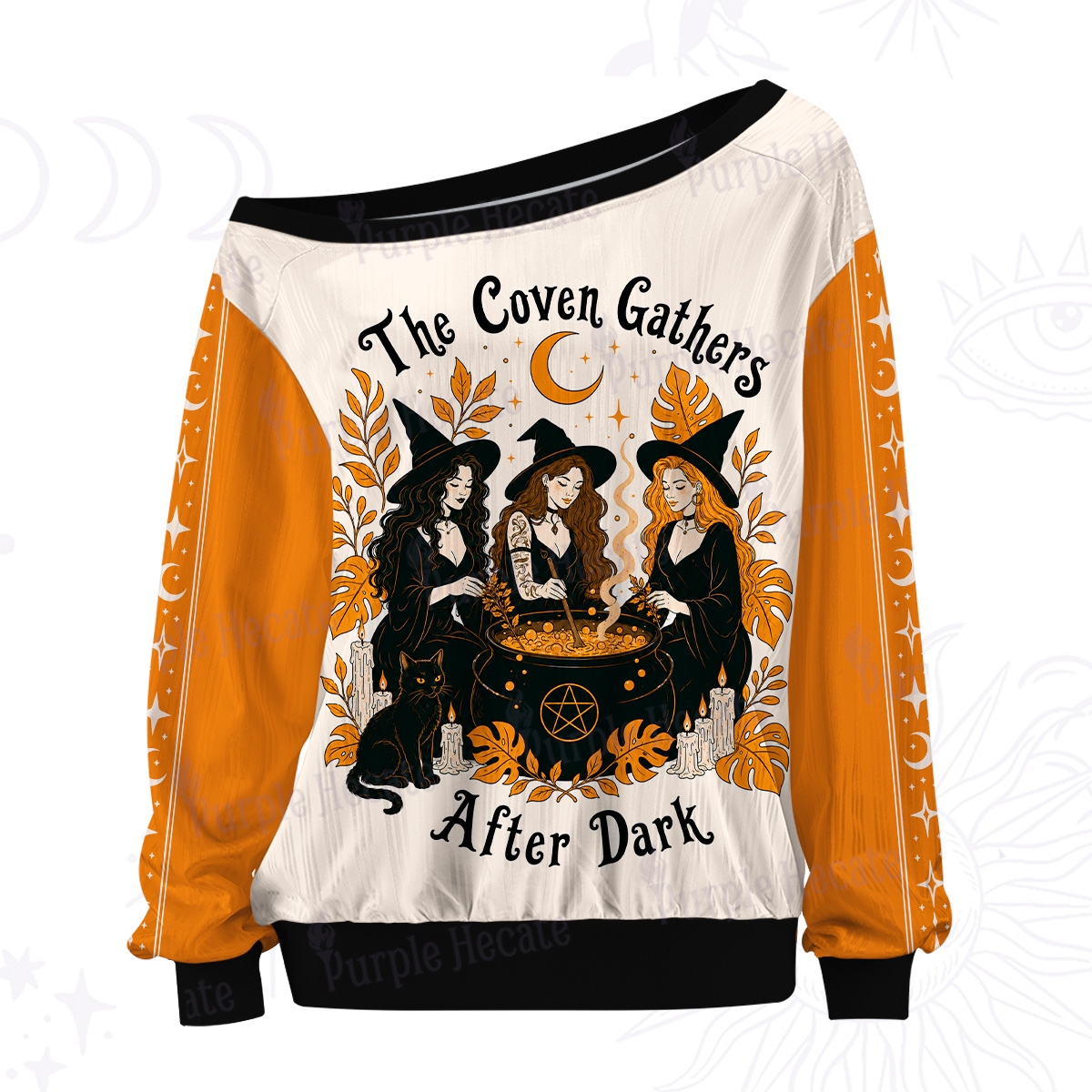 Purplehecate The Coven Gathers After Dark Off The Shoulder Graphic Jersey