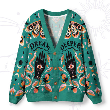 Purplehecate Occult Dream Deeper Eye Hands Ugly Cardigan Sweaters