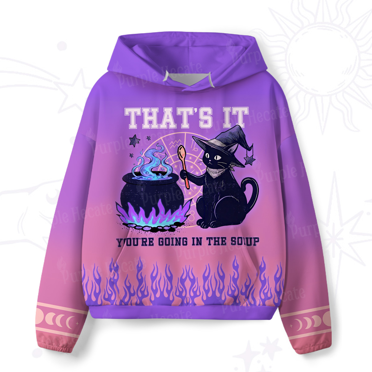 Purplehecate That's It You're Going In The Soup All-Over Print Hoodie