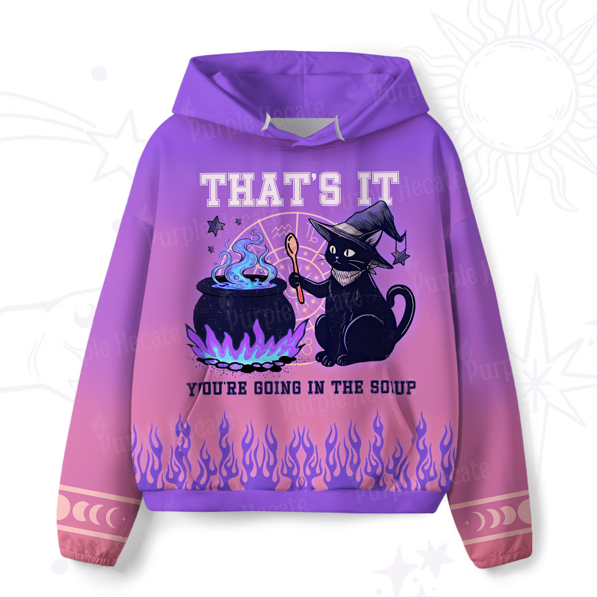Purplehecate That's It You're Going In The Soup All-Over Print Hoodie