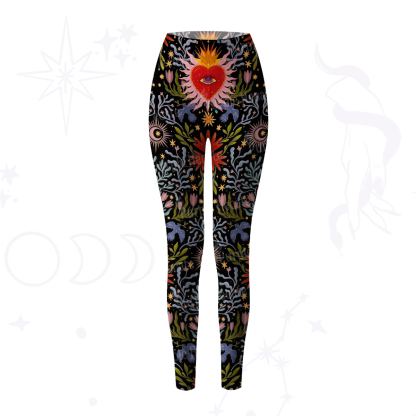 Purplehecate Sacred Flame Heart Yoga Pants