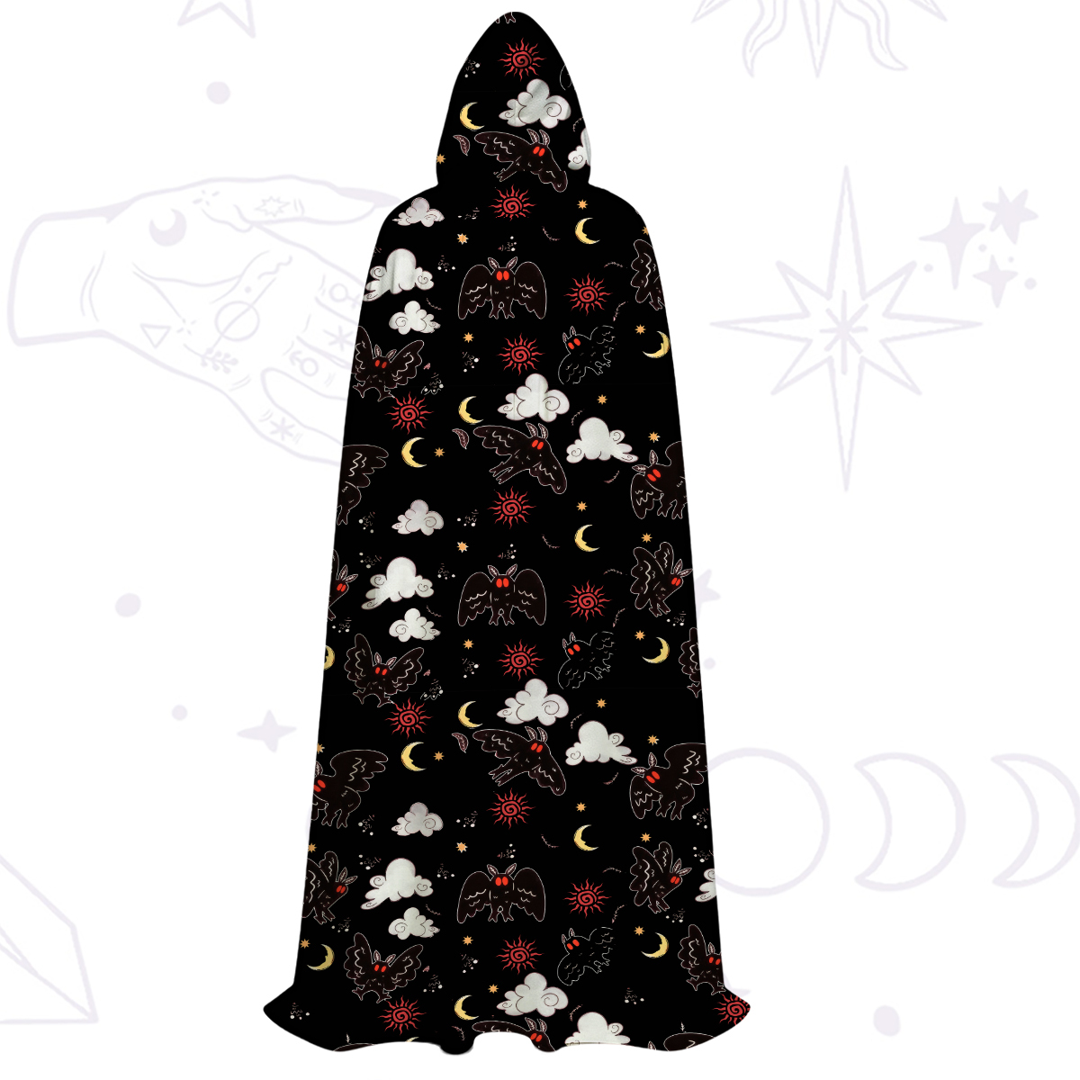 Purplehecate Cryptid Mothman Hooded Cloak