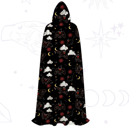Purplehecate Cryptid Mothman Hooded Cloak