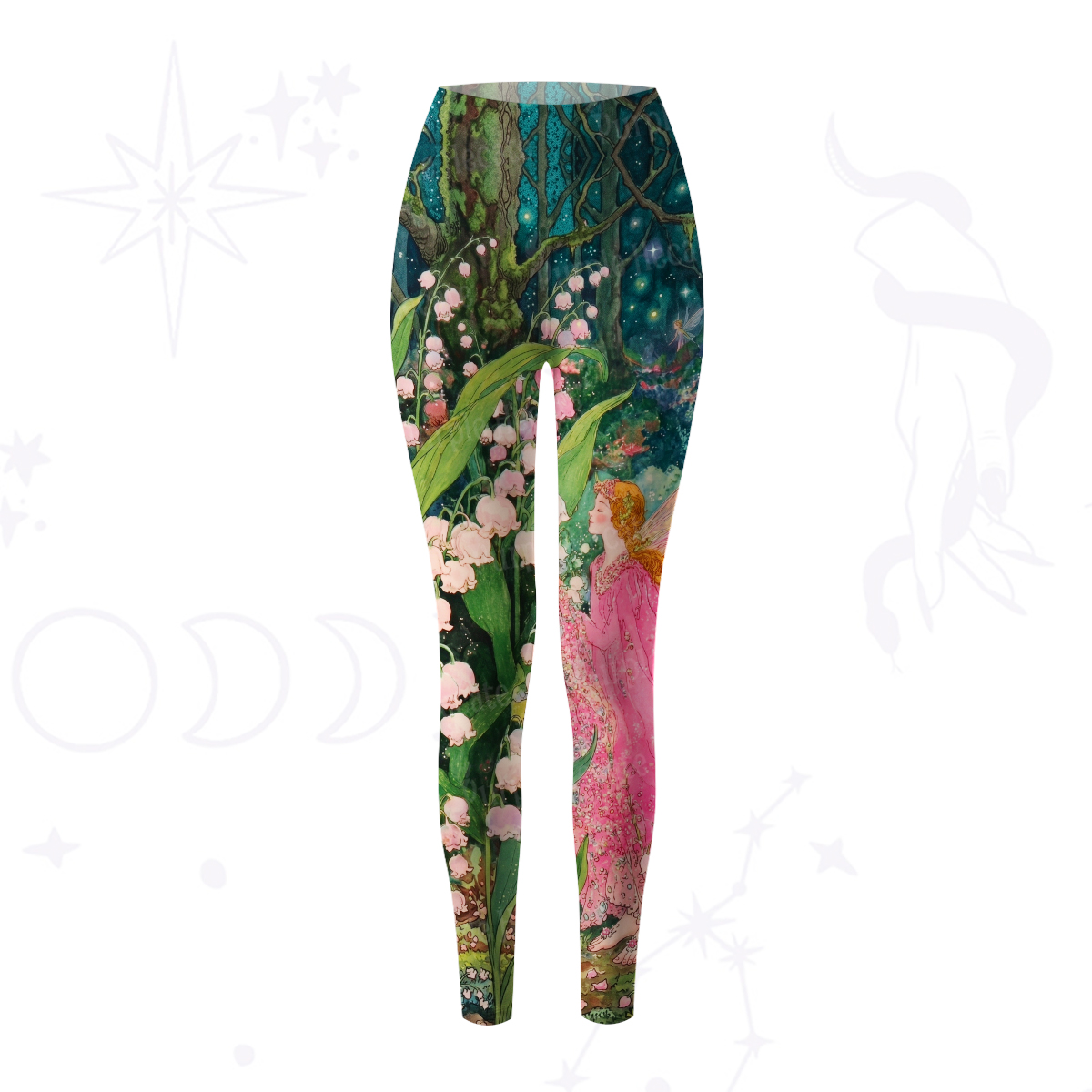 Purplehecate Mystic Secret Lily Fairy Forest Yoga Pants