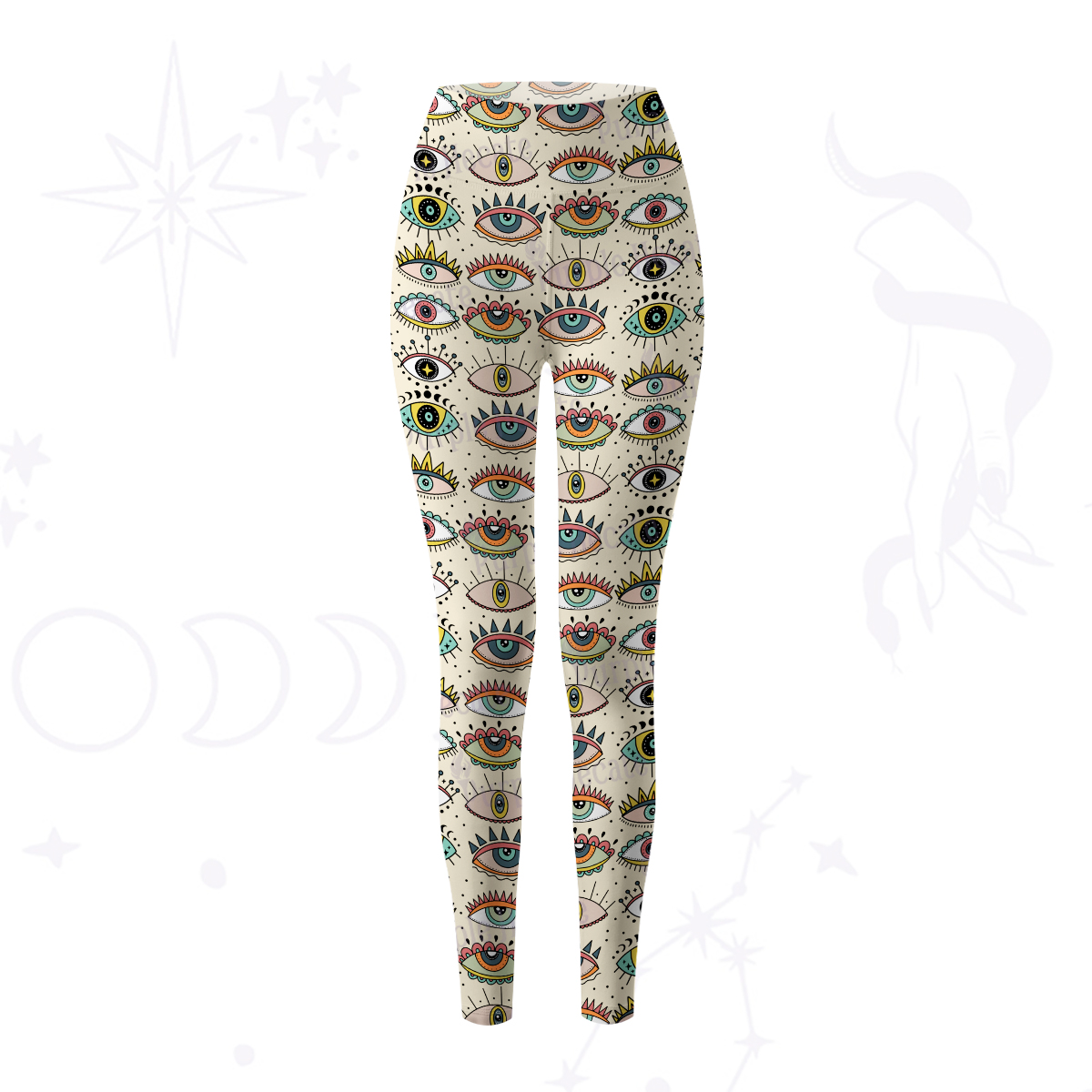 Purplehecate Evil Eye Pattern Yoga Pants